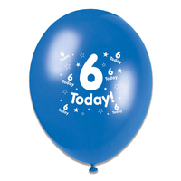 Tiger Feet Age 6 Birthday 10" Balloons 6x8pk