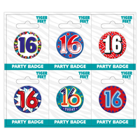 Small Badges Age 16 Male 6pk