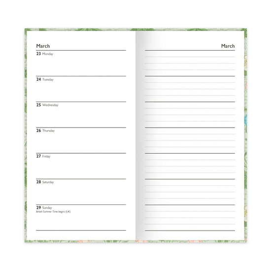 Diary Slim William Morris 2027 24pk