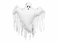 Party Deco Foil Balloon Ghost Tassels 36"