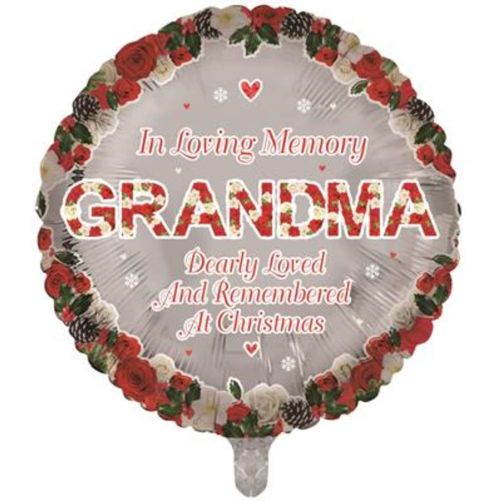 Christmas Grandma Remembrance 18" Foil Balloon