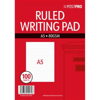 Ruled Writing Pad 100 Sheets A5 140x210mm BGC