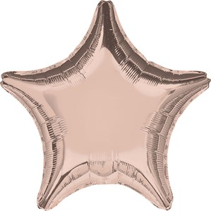 Anagram Foil Balloon Rose Gold Star 18"