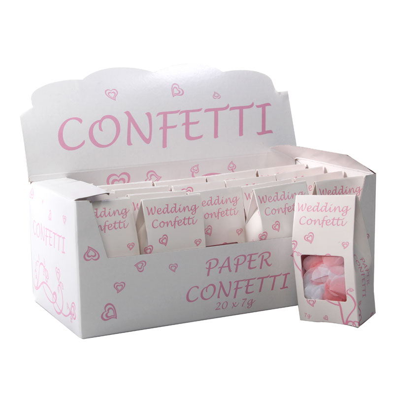 Pink And White Confetti 10g x 20pk
