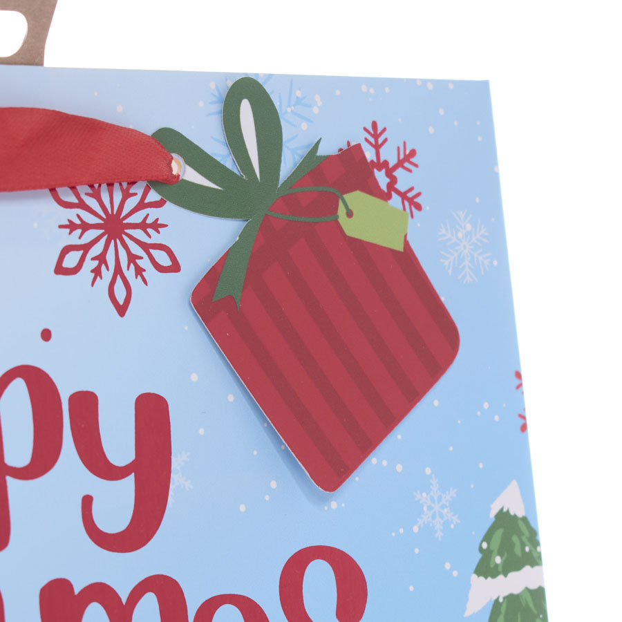 Gift Bag Happy Christmas Penguin Extra Large 12pk