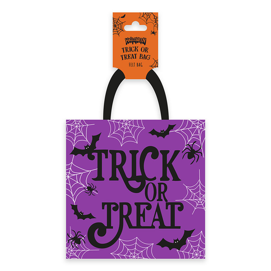 Felt Bag 20x20cm Hllw Trick Treat Felt