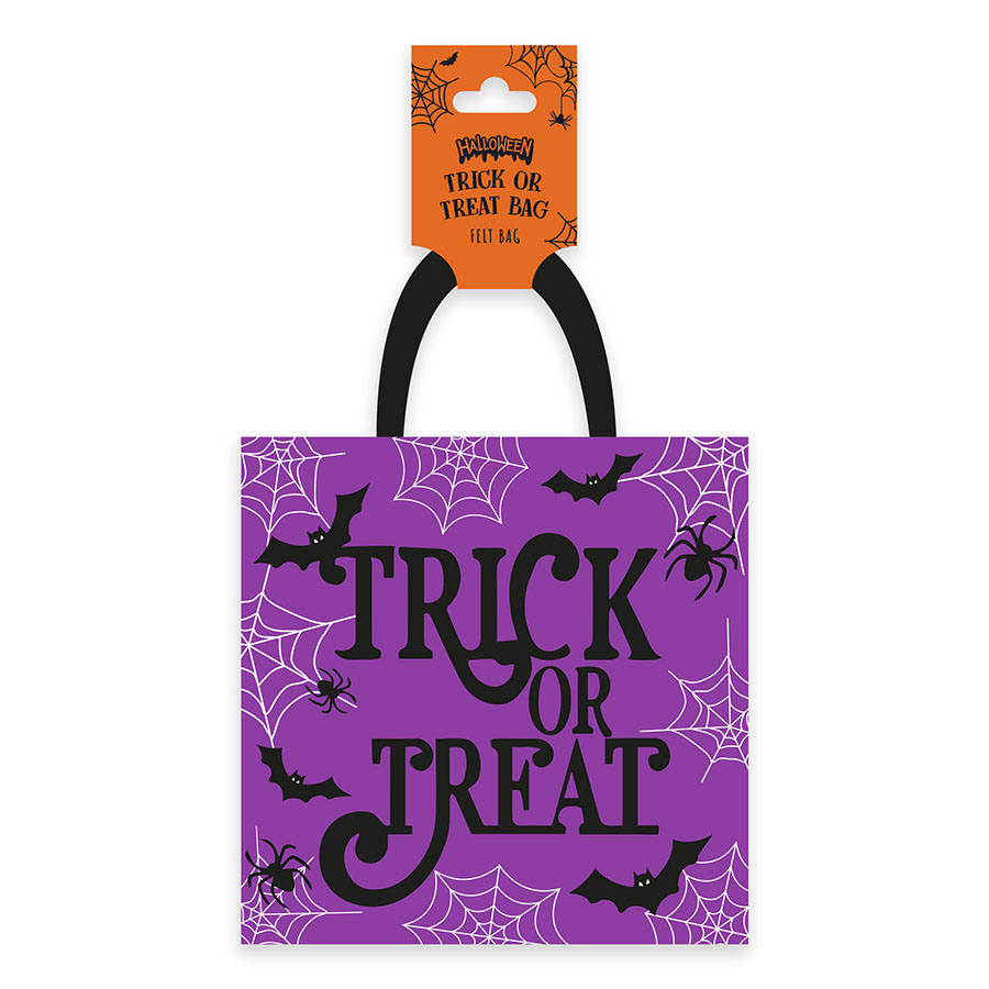 Felt Bag 20x20cm Hllw Trick Treat Felt