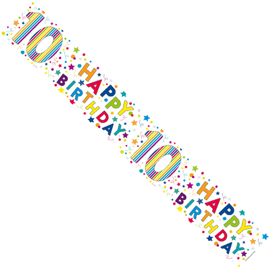 APAC Banner Age 10 Colourful 9ft