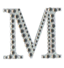 Eleganza Diamante Letter M Sticker 5cm