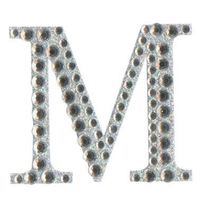 Eleganza Diamante Letter M Sticker 5cm