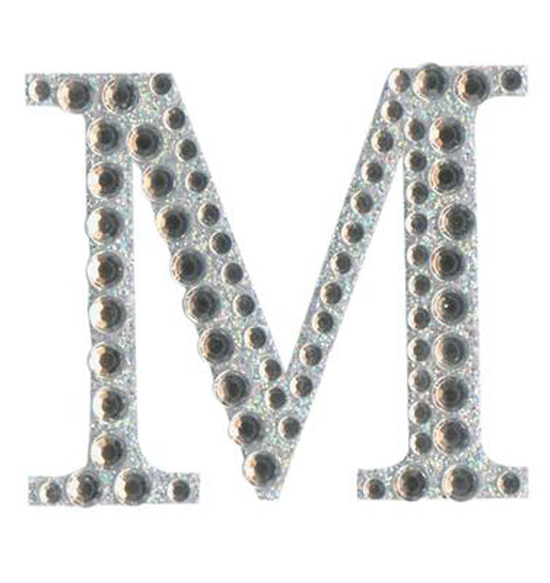 Eleganza Diamante Letter M Sticker 5cm