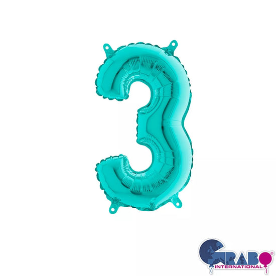 Grabo Foil Balloon Tiffany 14" Number 3