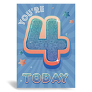 Prelude Pzazzle C50 Birthday Age 4 6pk