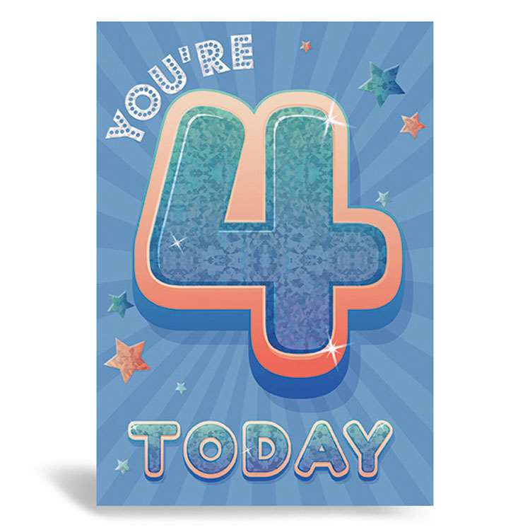 Prelude Pzazzle C50 Birthday Age 4 6pk