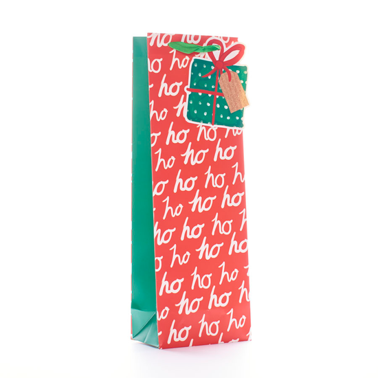 Tiger Feet 12 Pack Gift Bags Christmas Text Bottle