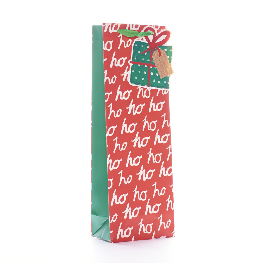 Tiger Feet 12 Pack Gift Bags Christmas Text Bottle