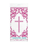 Unique Tablecover Pink Cross 54" x 84