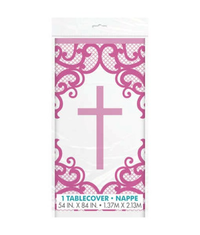 Unique Tablecover Pink Cross 54" x 84