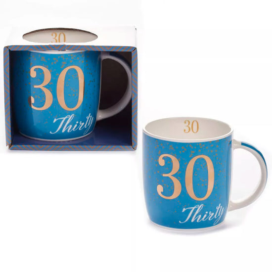 Tiger Feet Mug Age 30 Blue