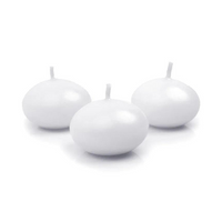 PartyDeco 50 Pack Floating Candle White