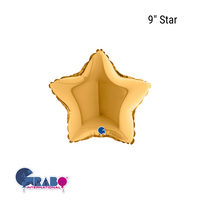 Grabo Foil Balloon Gold Star 9"