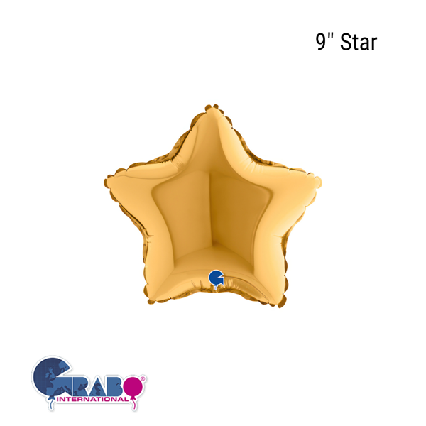 Grabo Foil Balloon Gold Star 9"