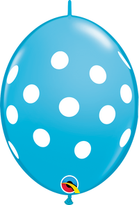 Qualatex Robin's Egg Dots 12" Quicklink Latex 50pk