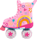 Pink Roller Skates 33" Foil Balloon
