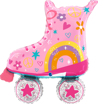 Pink Roller Skates 33" Foil Balloon