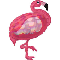 Anagram Hologrpahic Pink Flamingo 33" Foil Balloon