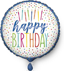 Unique Foil Balloon Silver Style Birthday 18"