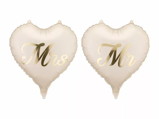 PartyDeco 2pc Foil Balloon Mr & Mrs 14