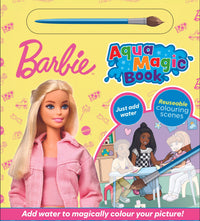 Alligator Products Magic Book Barbie activity and puzzle book with colorful illustrations and interactive pages for kids.