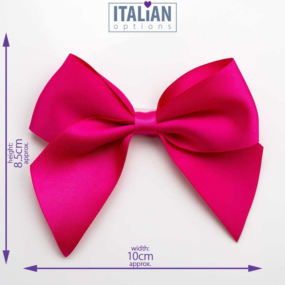 Italian Options 6 Pack Ribbon Bows Cerise 10cm