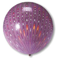 Flexmetal Purple Peacock 18" Latex Balloon 5pk