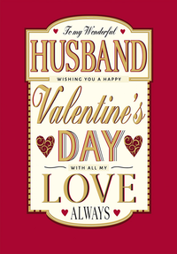 Regal 6 Pack Cards C75 Valentine's Day Husband