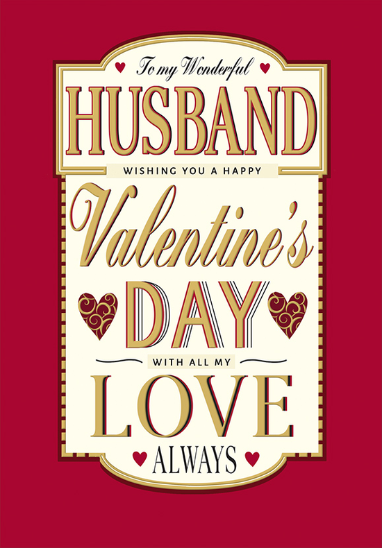 Regal 6 Pack Cards C75 Valentine's Day Husband