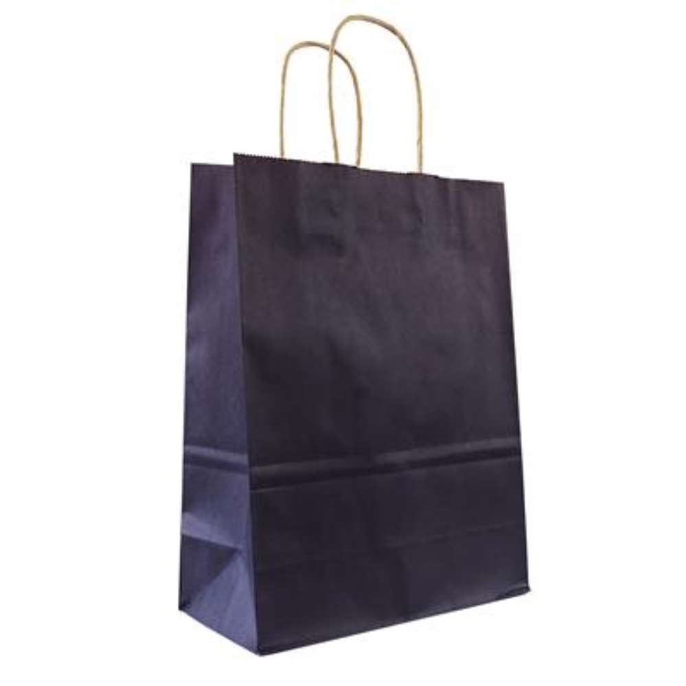 50pk Kraft Bag 180x80x240mm Dark Blue