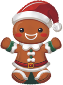 Foil Balloon 36in New Christmas Gingerbread Man