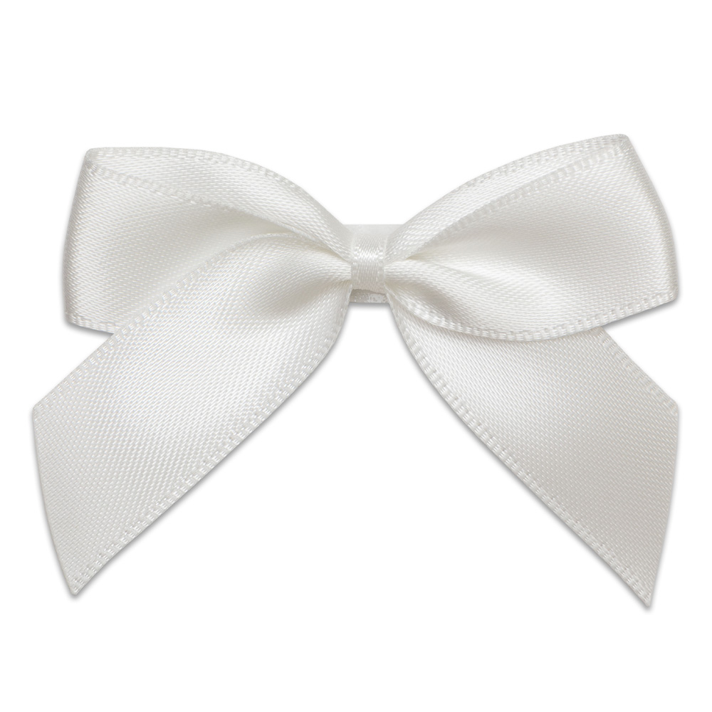Italian Options 12 Pack Ribbon Bows White 5cm