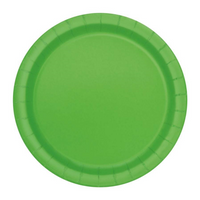 Unique 16 Pack Plates Lime Green Round 9