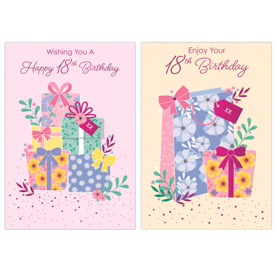 Poppyhill 12 Pack Cards C50 Birthday Age 18