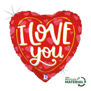 Grabo I Love You Classic Hearts 18" Foil Balloon