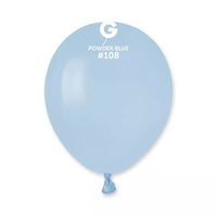 Blue Gemar 5-inch latex balloons, decorative latex balloons for parties, arranged in a pack of 50.