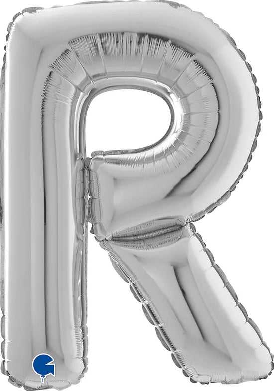 Grabo Foil Balloon Silver 26" Letter R