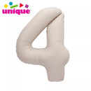 Unique Foil Balloon Matte Nude 34" Number 4