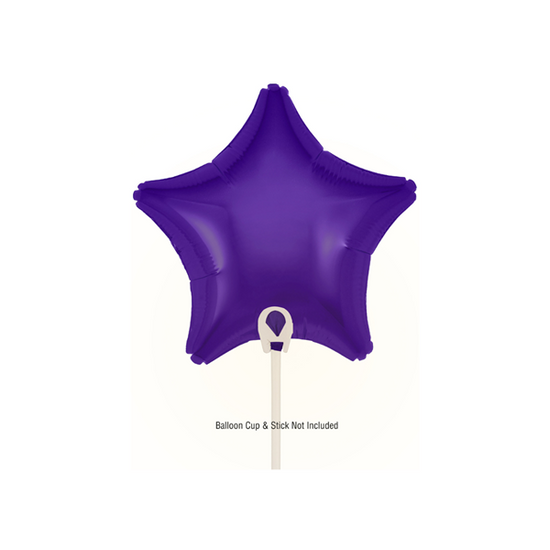 Oaktree Purple Star 9" Foil Balloon (Loose)