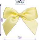 Italian Options 12 Pack Ribbon Bows Lemon 5cm