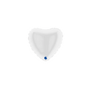 Grabo Foil Balloon White Heart 4"