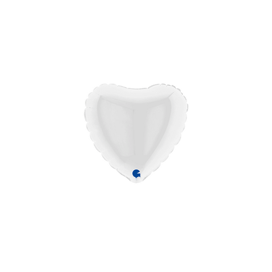 Grabo Foil Balloon White Heart 4"